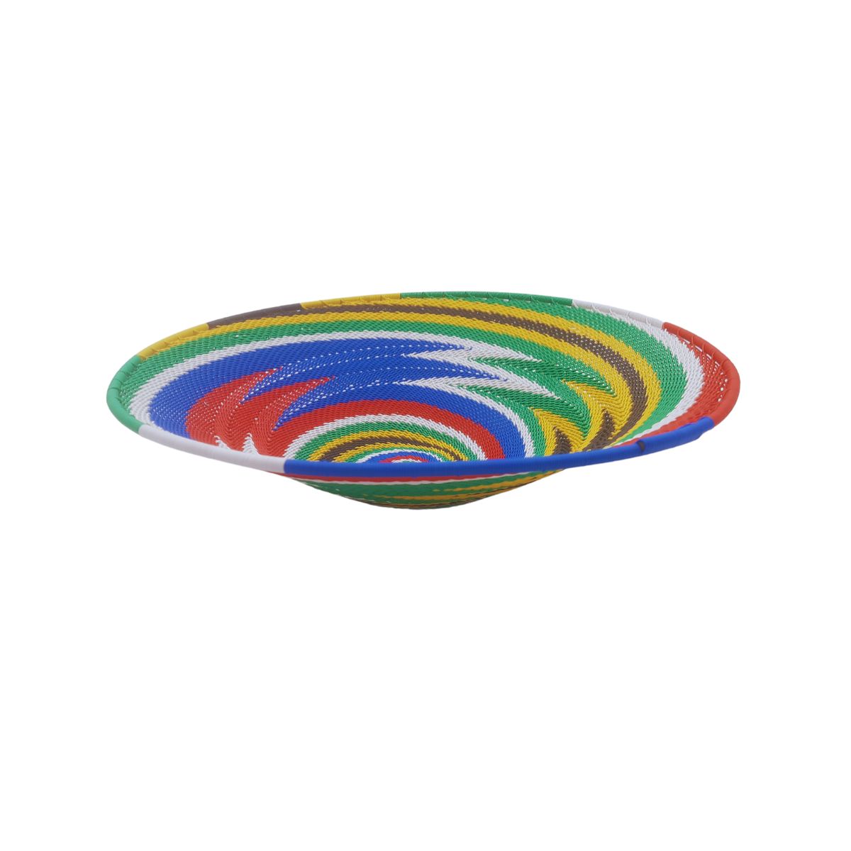 Shallow 29cm Telephone Wire Bowl South African Flag Colours | South Africa.