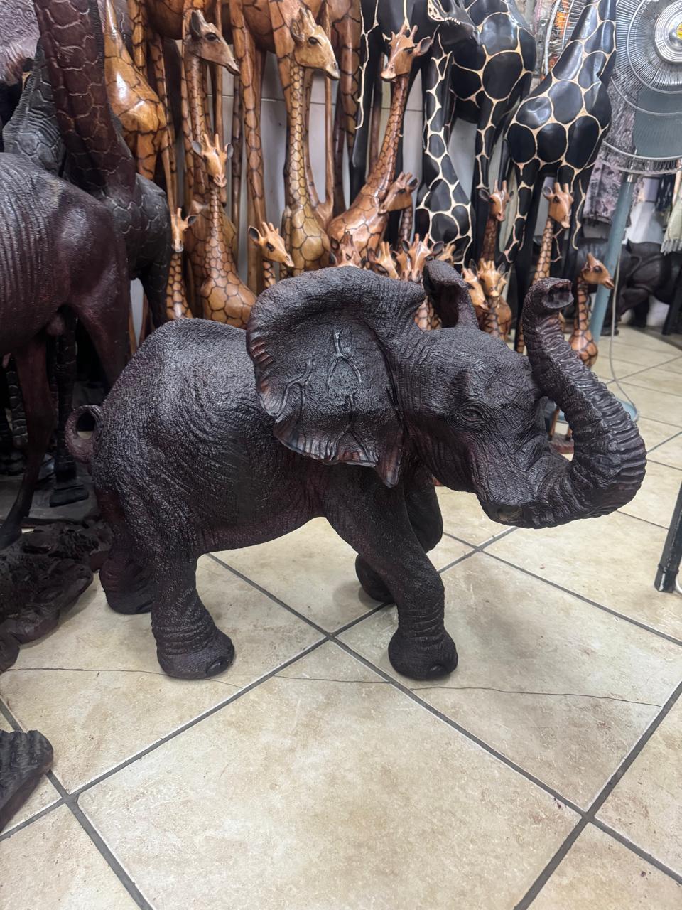 Elephant Collection : Carved from Ironwood by Killian Torovasei | Zimbabwe