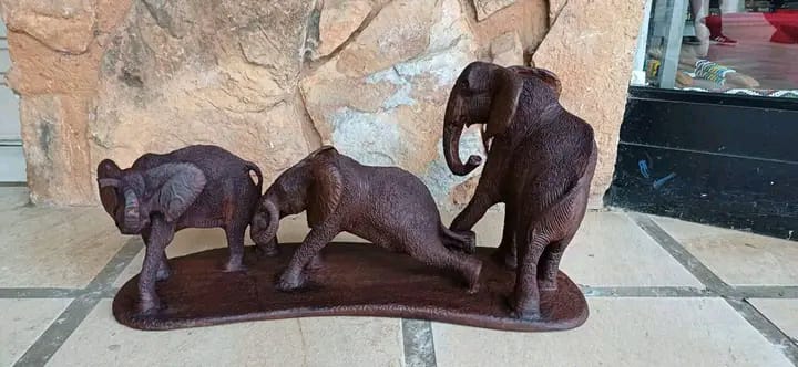 Elephant Collection : Carved from Ironwood by Killian Torovasei | Zimbabwe