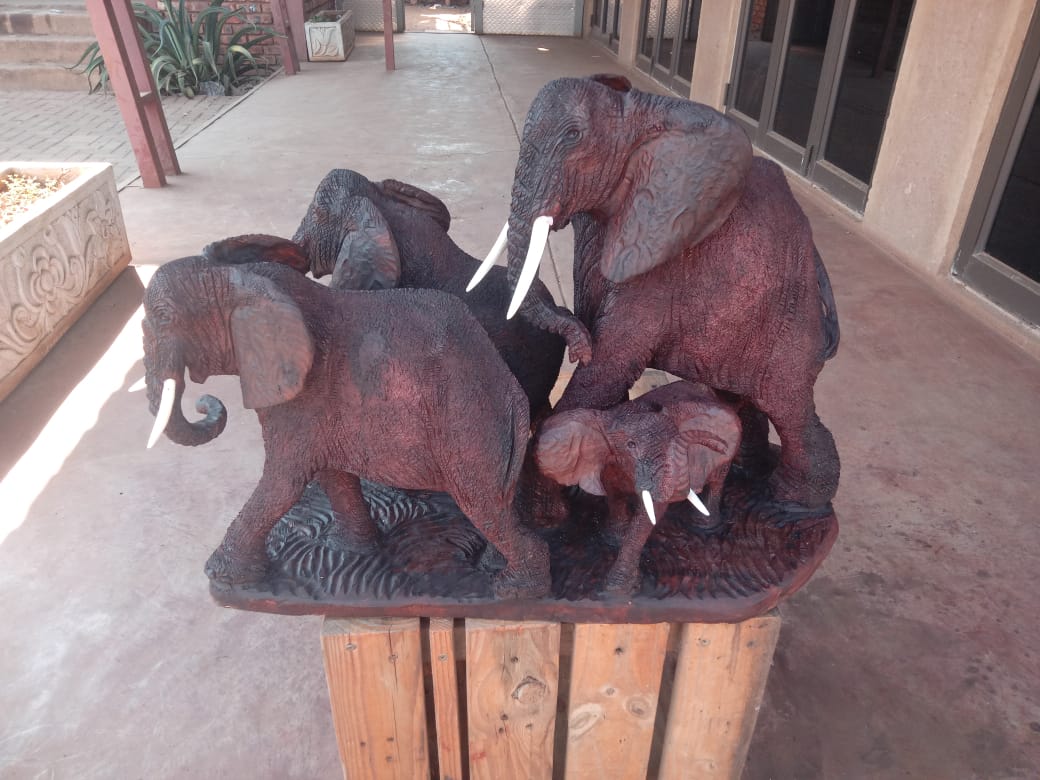 Elephant Collection : Carved from Ironwood by Killian Torovasei | Zimbabwe