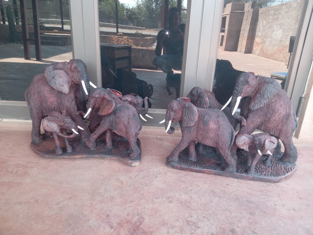 Elephant Collection : Carved from Ironwood by Killian Torovasei | Zimbabwe