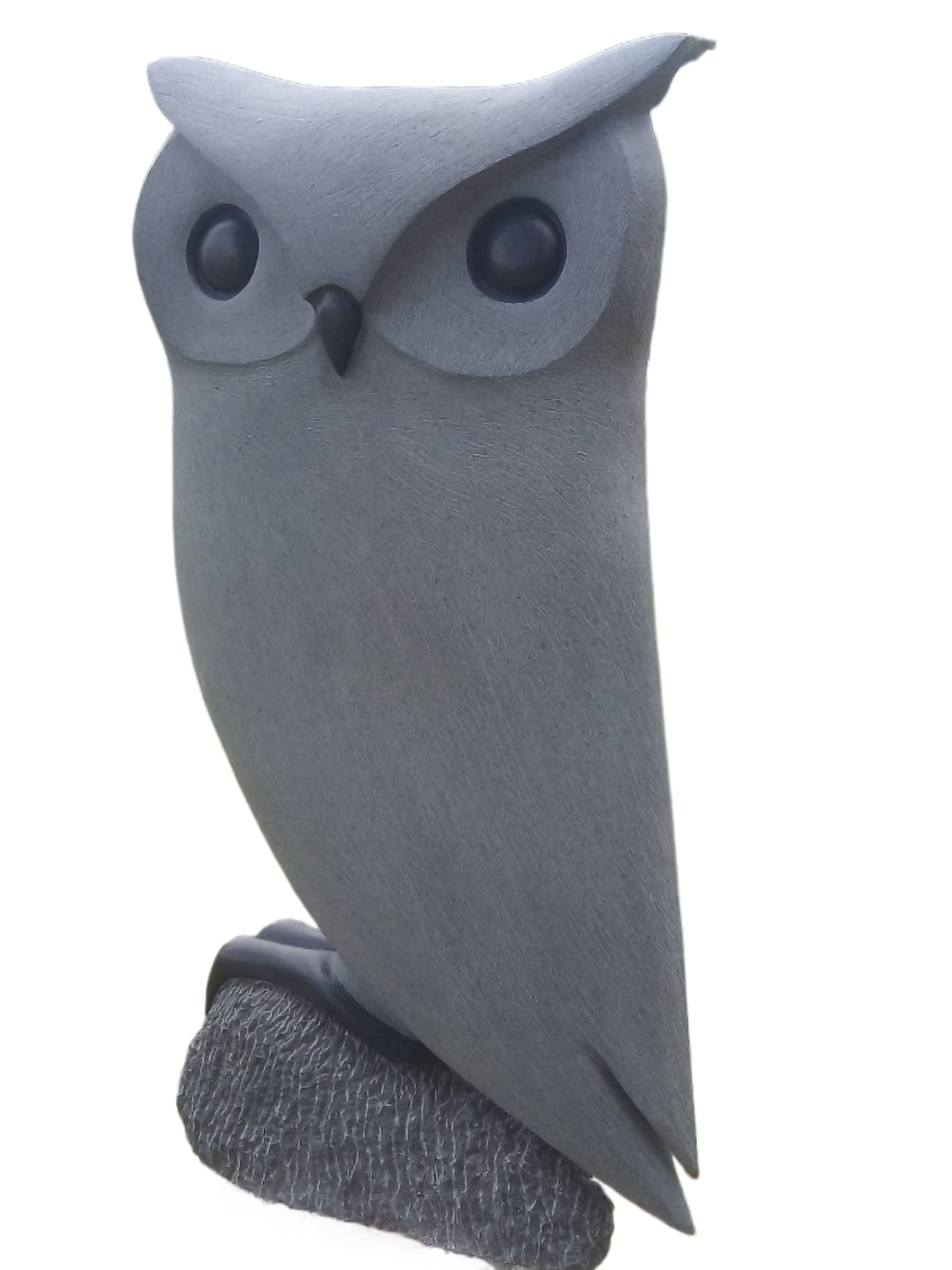 Watchful Owl - Stone Sculpture Made of Springstone by Samson Mukowa | Zimbabwe