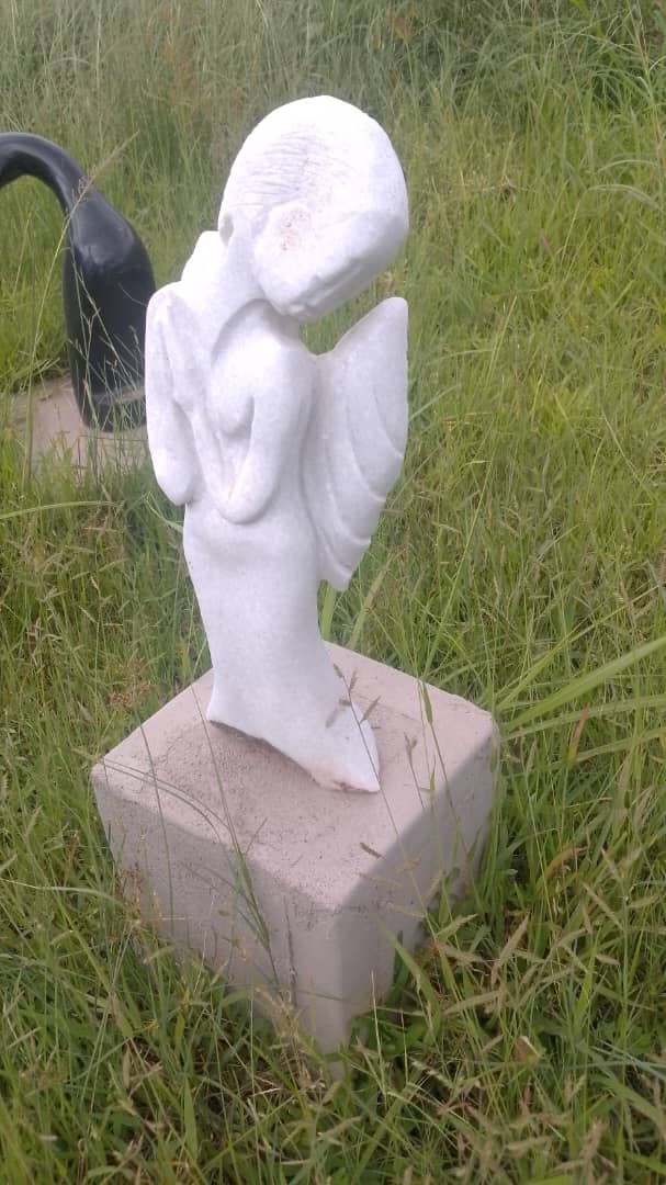 Angel of Hope - Stone Sculpture Made of Dolomite by Jonathan Mhondorohuma | Zimbabwe