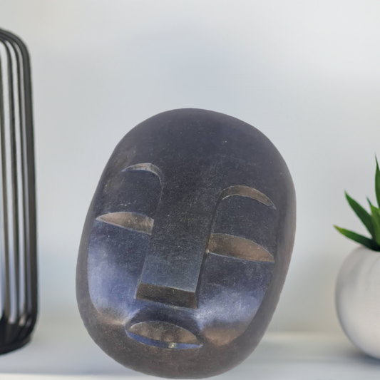 Ball Head - Stone Sculpture Made of Springstone by Precious Mashaya | Zimbabwe