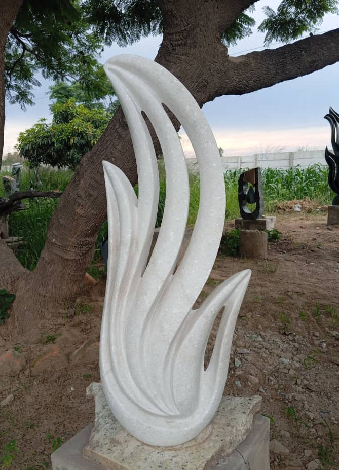 Blossom - Stone Sculpture Made of Dolomite by Owen Mlungisi | Zimbabwe