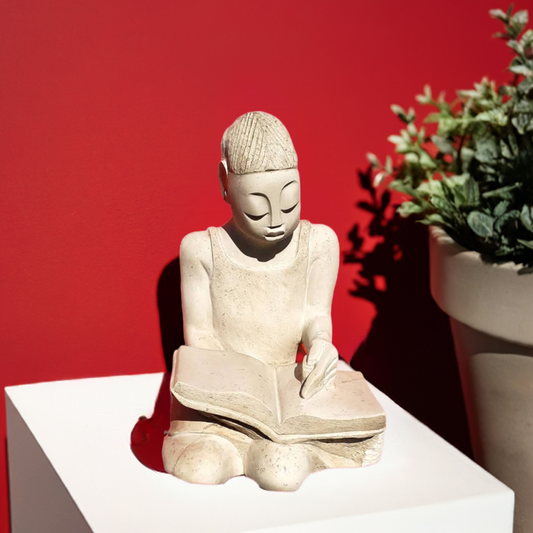 Bookworm - Stone Sculpture Made of Dolomite by Cephas Mashaya | Zimbabwe