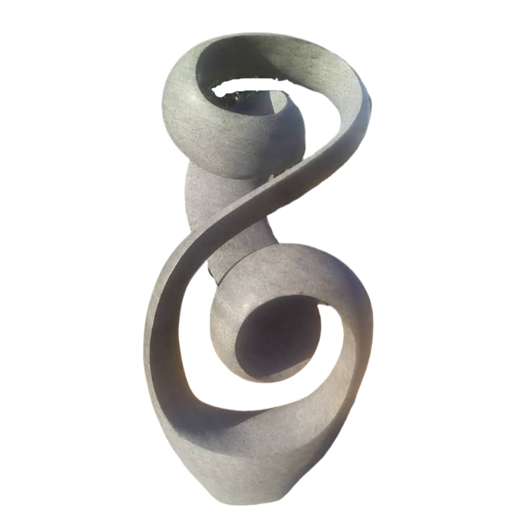 Caring Mother Abstract - Stone Sculpture Made of Springstone by Tonderai Sowa | Zimbabwe