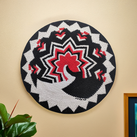 Hardwire Platter 32cm Black, White And Red Geometric | South Africa