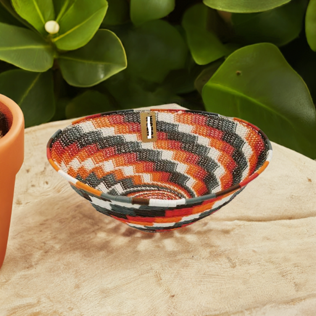 Telephone Wire 22cm Diameter Deep Bowl Autumn Checks | South Africa.