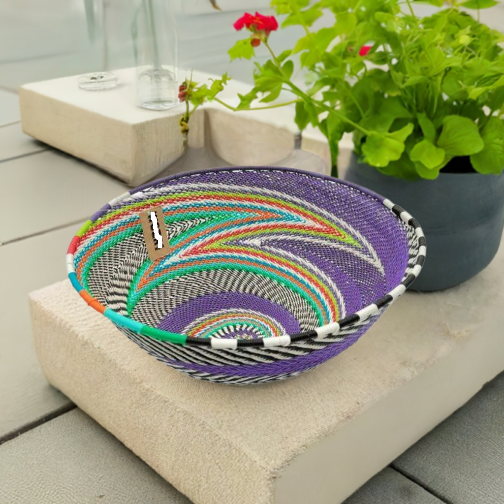 Telephone Wire 22cm Diameter Deep Bowl Purple Standard | South Africa.