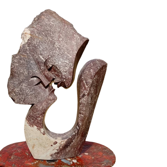 Dreamy Lovers - Stone Sculpture Made of Cobalt Stone by Paddington Tapfumanei| Zimbabwe
