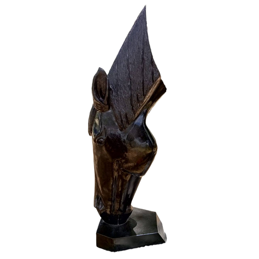 Drinking Horse - Stone Sculpture Made of Springstone by Taurai Maisiri | Zimbabwe