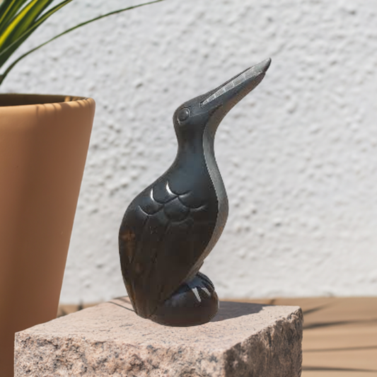 Early Bird - Stone Sculpture Made of Springstone by Patrick Fredy | Zimbabwe