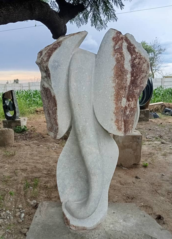Elephant Head - Stone Sculpture Made of Dolomite by Owen Mlungisi | Zimbabwe
