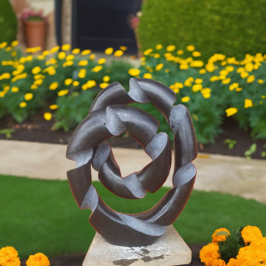 Eternal Dance - Stone Sculpture Made of Springstone by Tonderai Sowa | Zimbabwe