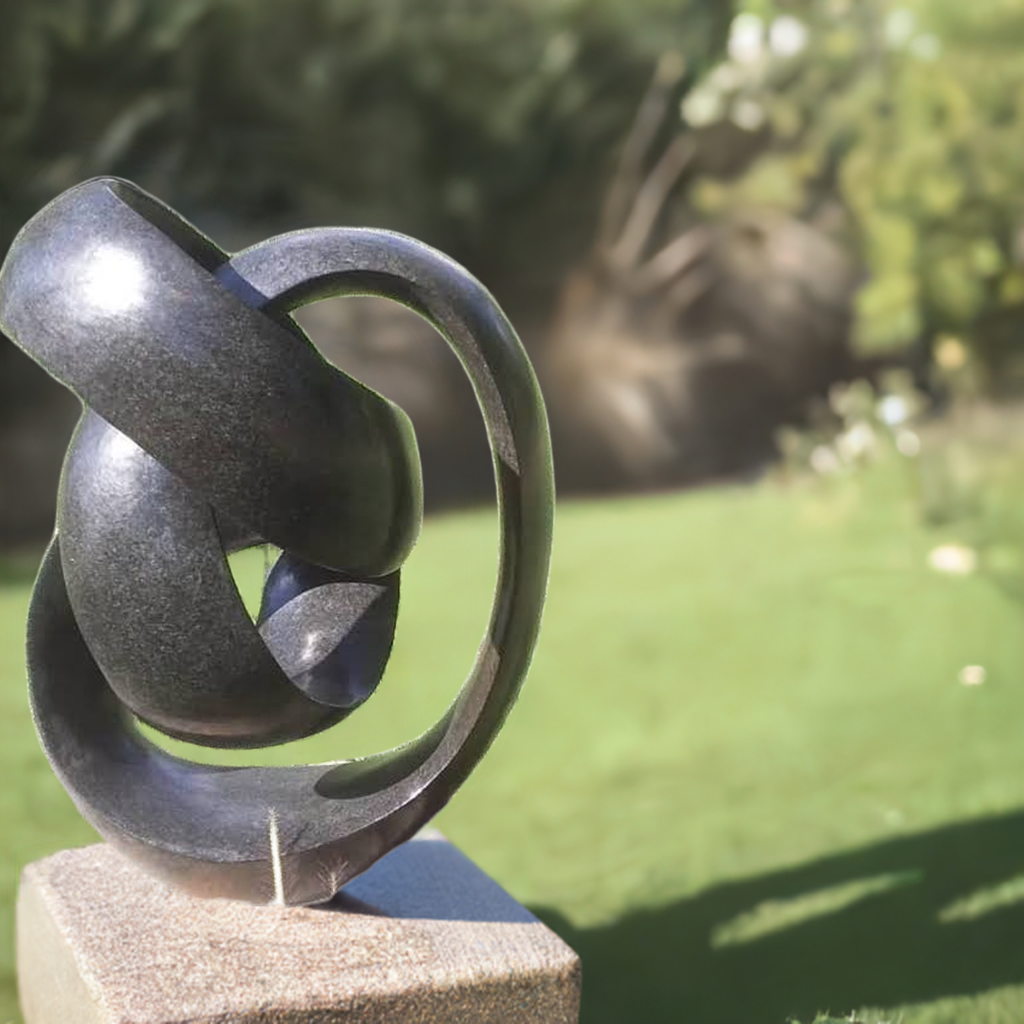 Everlasting Bond - Stone Sculpture Made of Springstone by Tonderai Sowa | Zimbabwe