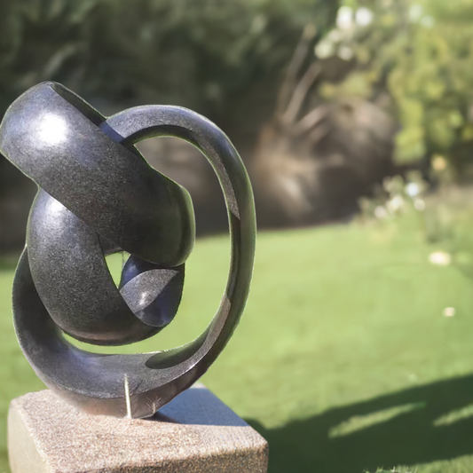 Everlasting Bond - Stone Sculpture Made of Springstone by Tonderai Sowa | Zimbabwe