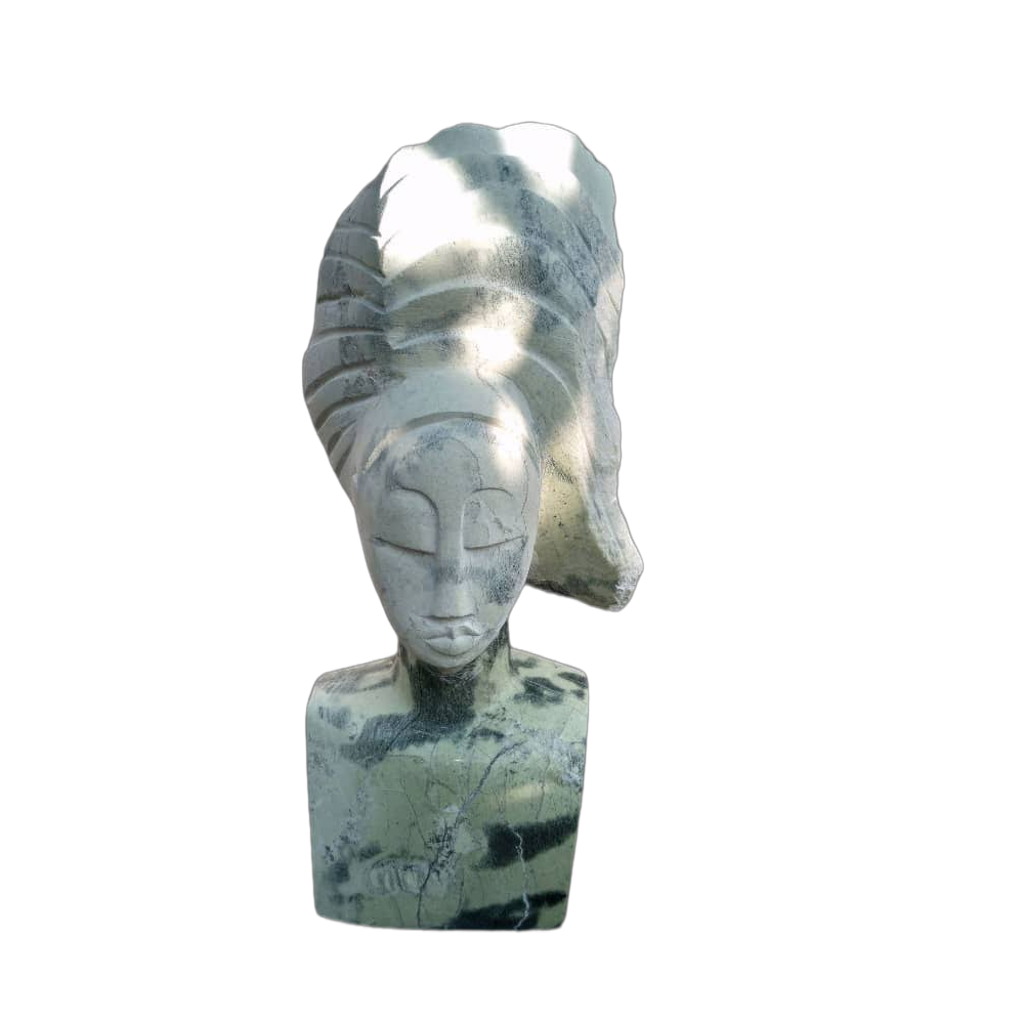 Exotic Grace - Stone Sculpture Made of Leopard Rock by Benjamin Mashaya | Zimbabwe