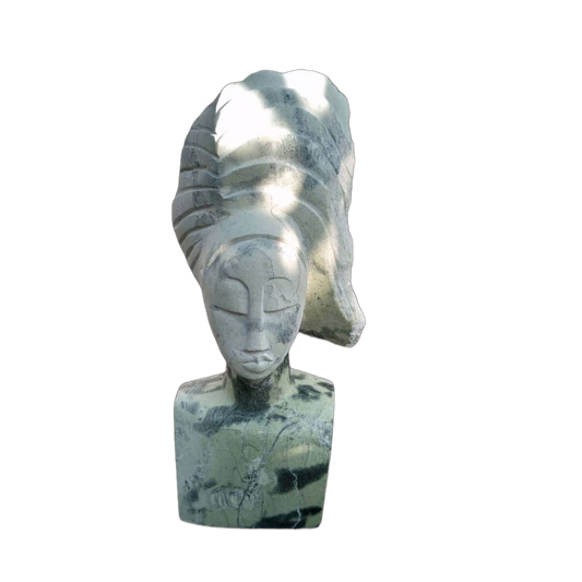 Exotic Grace - Stone Sculpture Made of Leopard Rock by Benjamin Mashaya | Zimbabwe