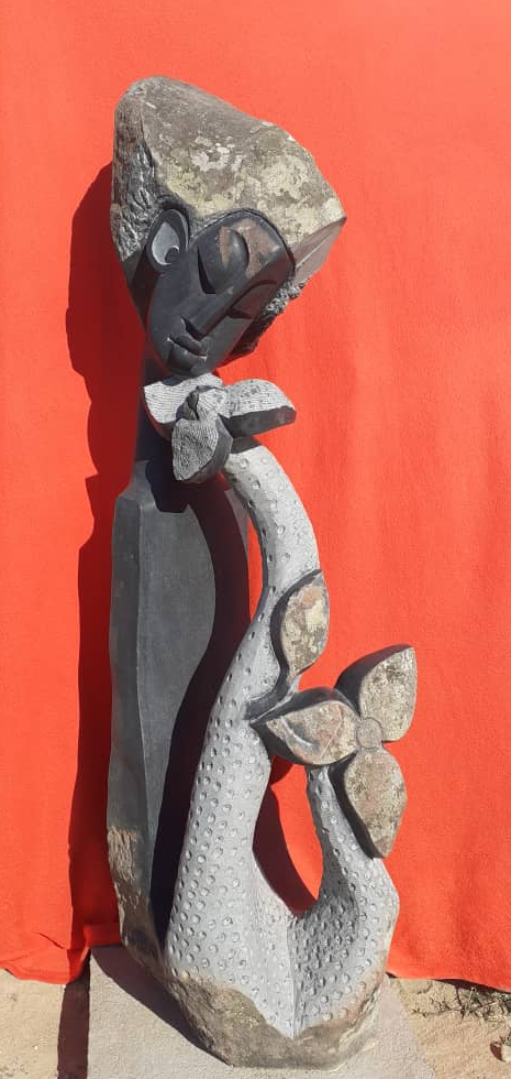 New Life - Stone Sculpture Made of Springstone by Cephas Mashaya | Zimbabwe