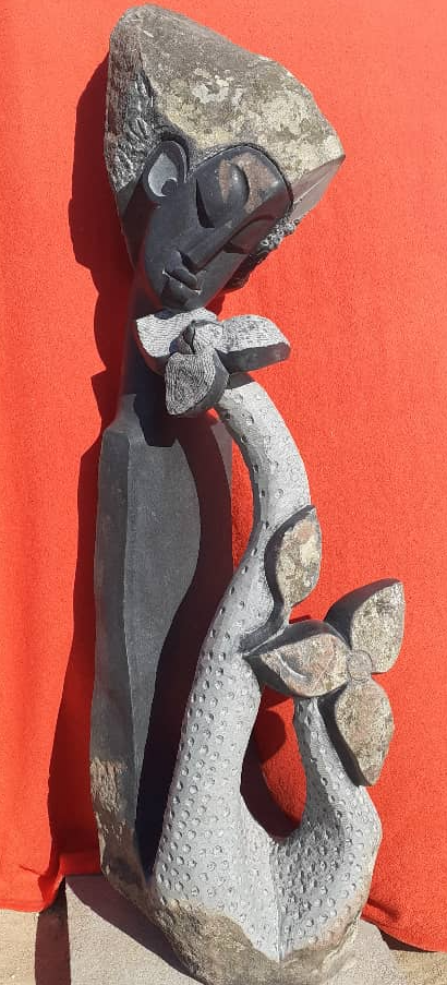 New Life - Stone Sculpture Made of Springstone by Cephas Mashaya | Zimbabwe