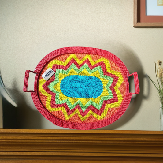 Geometric Design Hardwire Tray TR016 by Zandile Ngubane | South Africa.