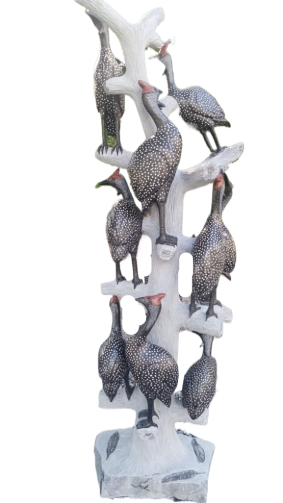 Roosting Flock - Stone Sculpture Made of Springstone by Shepherd Deve | Zimbabwe