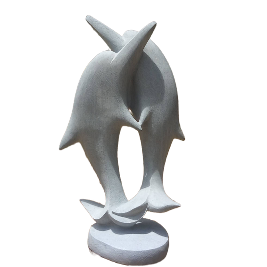 Happy Times - Stone Sculpture Made of Springstone by Morgan Chijumani | Zimbabwe
