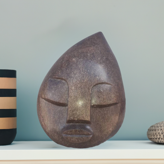 Head - Stone Sculpture Made of Fruit Serpentine by Precious Mashaya | Zimbabwe