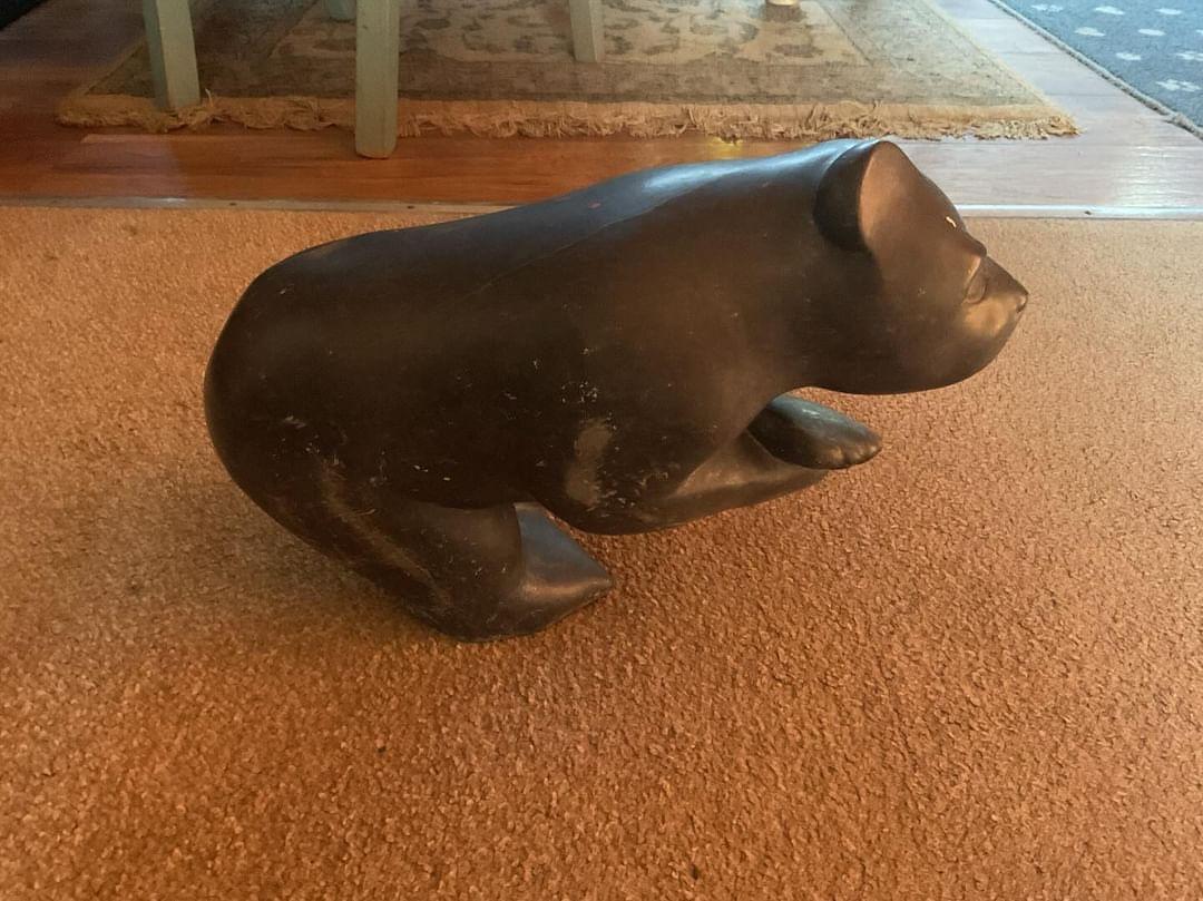 Cat - Stone Sculpture Made of Serpentine Stone by Godfrey Kututwa| Zimbabwe