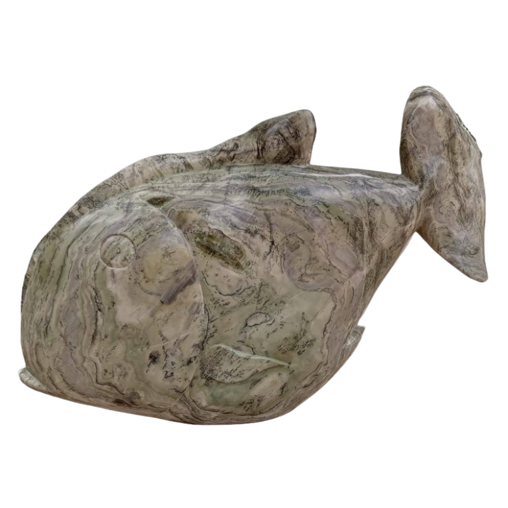 In Search of Friends - Stone Sculpture Made of Butter Jade by Edmore Chijumani | Zimbabwe