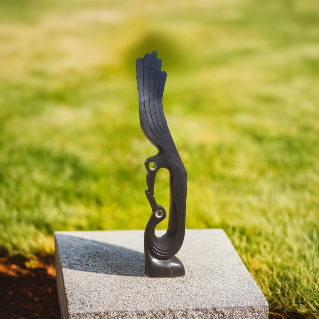 Intimate Moments - Stone Sculpture Made of Springstone by Farai Nyakanyanza | Zimbabwe