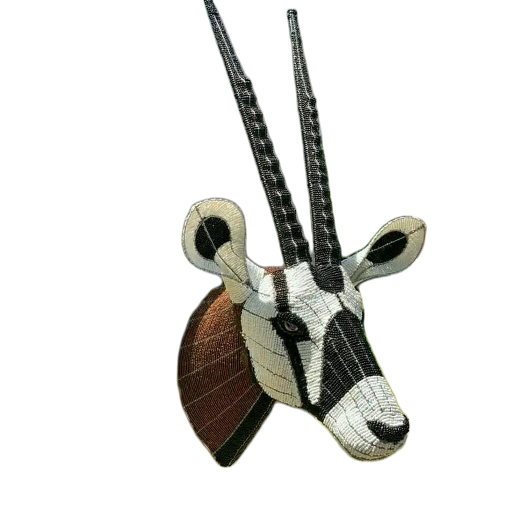 Kudu Head: Handmade of Hard Wire & Beads by Tadiwa Muchemwa | Zimbabwe