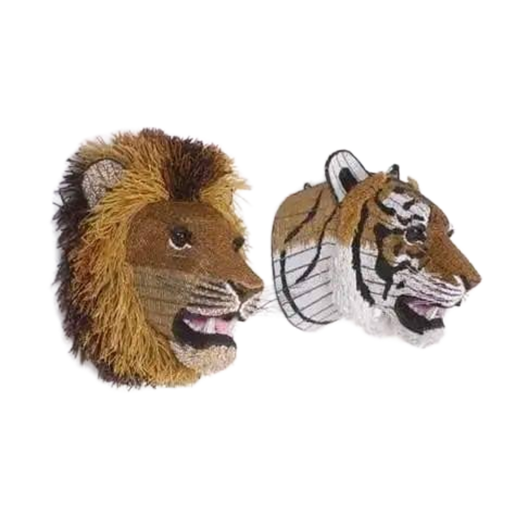 Lion Head: Handmade of Hard Wire & Beads by Tadiwa Muchemwa | Zimbabwe