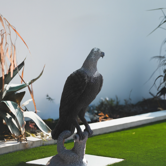 Majestic Eagle - Stone Sculpture Made of Springstone by Dickson Shinga | Zimbabwe
