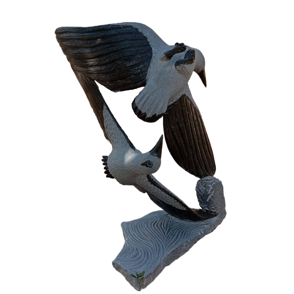 Mating Season - Stone Sculpture Made of Springstone by Shepherd Deve | Zimbabwe
