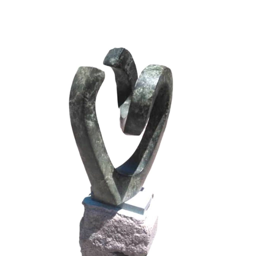 Meeting Point - Stone Sculpture Made of Opal Stone by Blessing Mitorozo | Zimbabwe