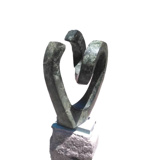Meeting Point - Stone Sculpture Made of Opal Stone by Blessing Mitorozo | Zimbabwe