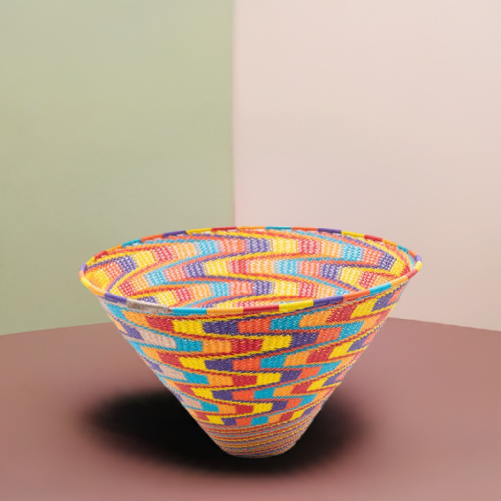 Multi-Coloured Cone Wire Bowls | South Africa.