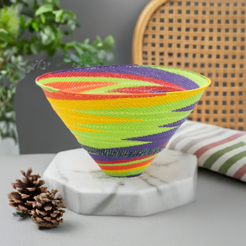 Multi-Coloured Cone Wire Bowls | South Africa.