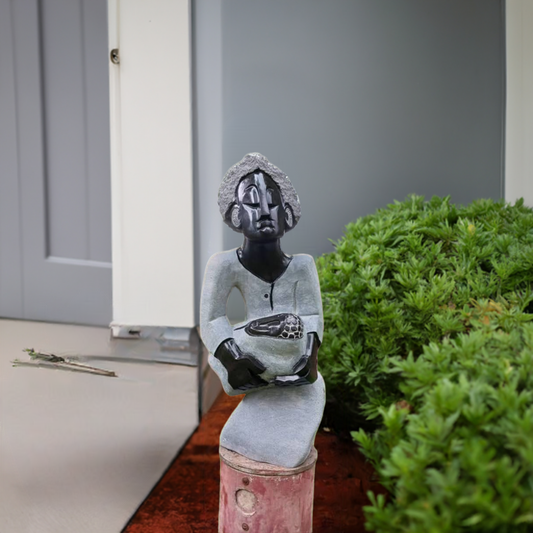 Nursing the Future - Stone Sculpture Made of Springstone by Cephas Mashaya | Zimbabwe