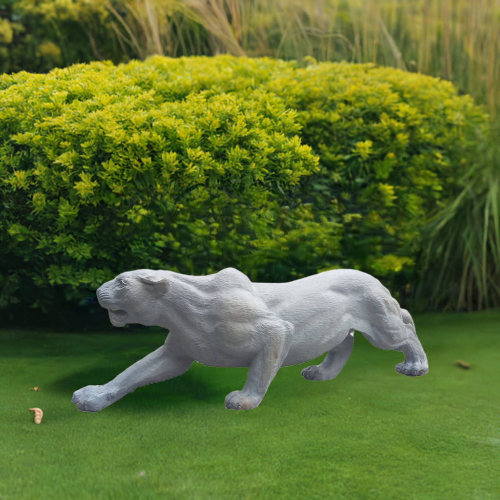 On The Prowl - Stone Sculpture Made of Springstone by Farai Tandi | Zimbabwe