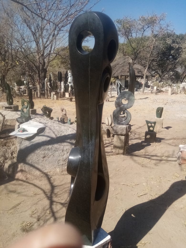 Owl Kingdom - Stone Sculpture Made of Springstone by Antony Masamba | Zimbabwe
