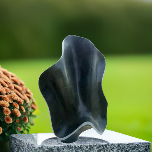 Petal - Stone Sculpture Made of Green Opal by Givemore Mashaya | Zimbabwe