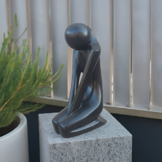 Respect- Stone Sculpture Made of Springstone by Misheck Makaza | Zimbabwe