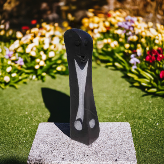 Resting Bachelor - Stone Sculpture Made of Springstone by Antony Masamba | Zimbabwe
