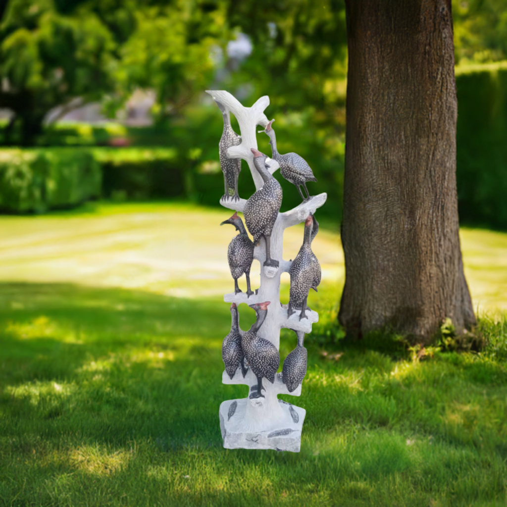 Roosting Flock - Stone Sculpture Made of Springstone by Shepherd Deve | Zimbabwe