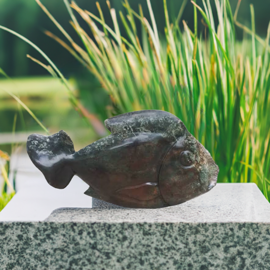 Scars of the Deep - Stone Sculpture Made of Fruit Serpentine by Edmore Chijumani | Zimbabwe