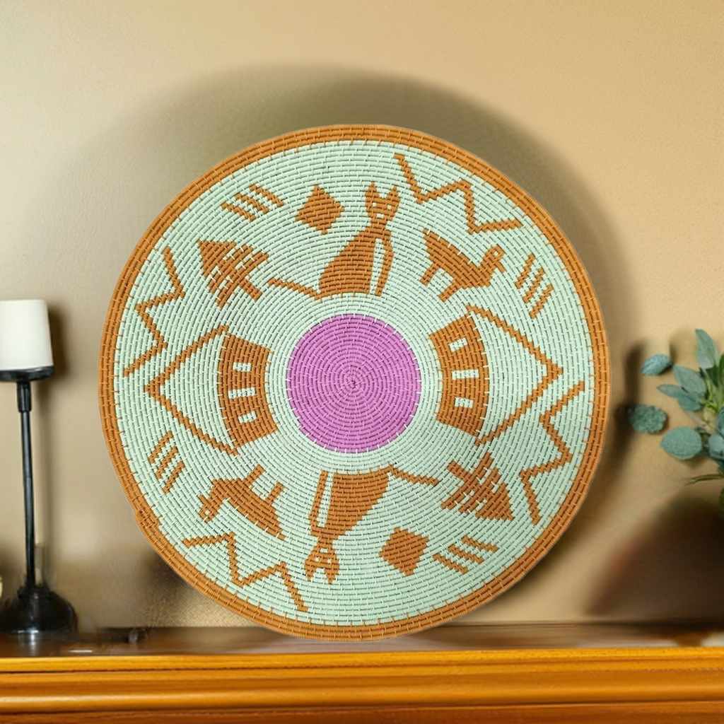 Shallow Hardwire Bowl 30cm Pale Green WB0086 By Siphokazi Mlambo | South Africa