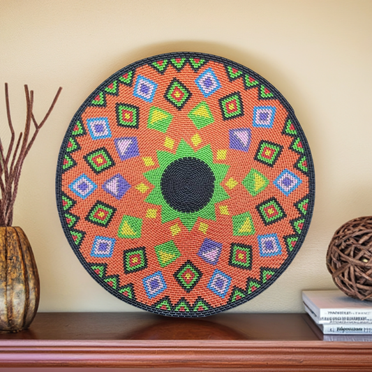 Shallow Hardwire Bowl 35cm Vibrant Orange WM0081 By Tholakele Dlamini | South Africa